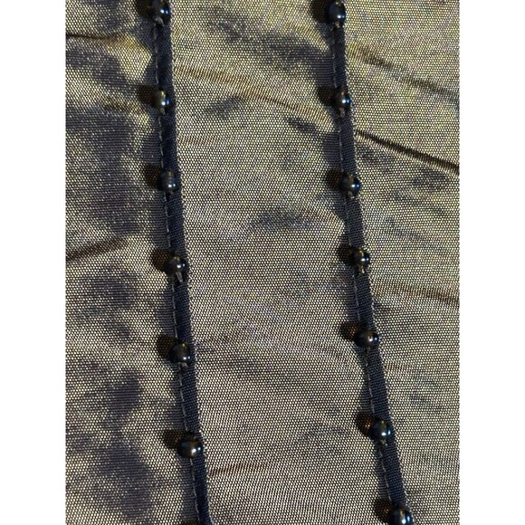 Coldwater Creek Iridescent, blouse  bronze metallic Beads 2X Whimsygoth Fairy - Picture 9 of 9